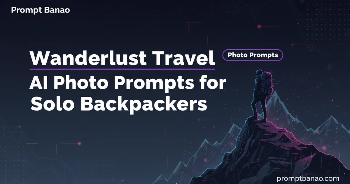 Wanderlust Travel AI Photo Prompts for Solo Backpackers