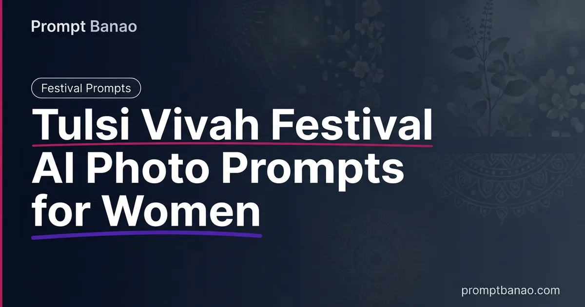 Tulsi Vivah Festival AI Photo Prompts for Women