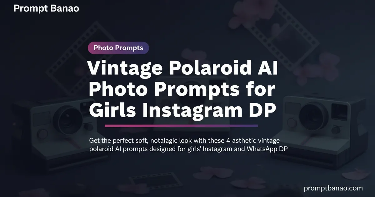 Vintage Polaroid AI Photo Prompts for Girls Instagram DP