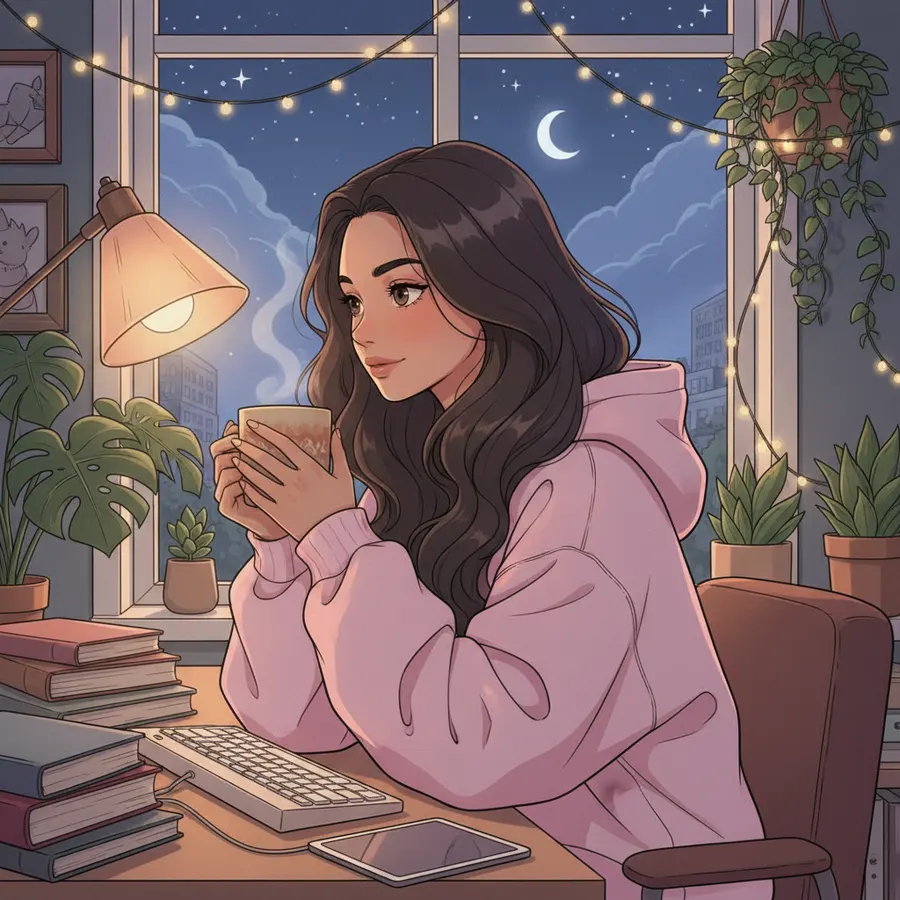 Cozy Lofi Study Corner — AI photo sample made with Gemini