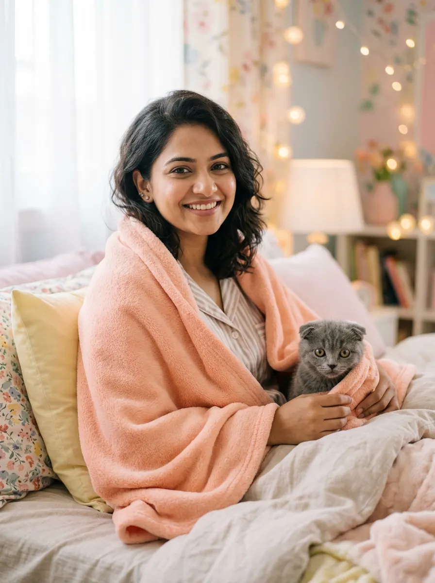 Pastel Blanket Burrito — AI photo sample made with Gemini