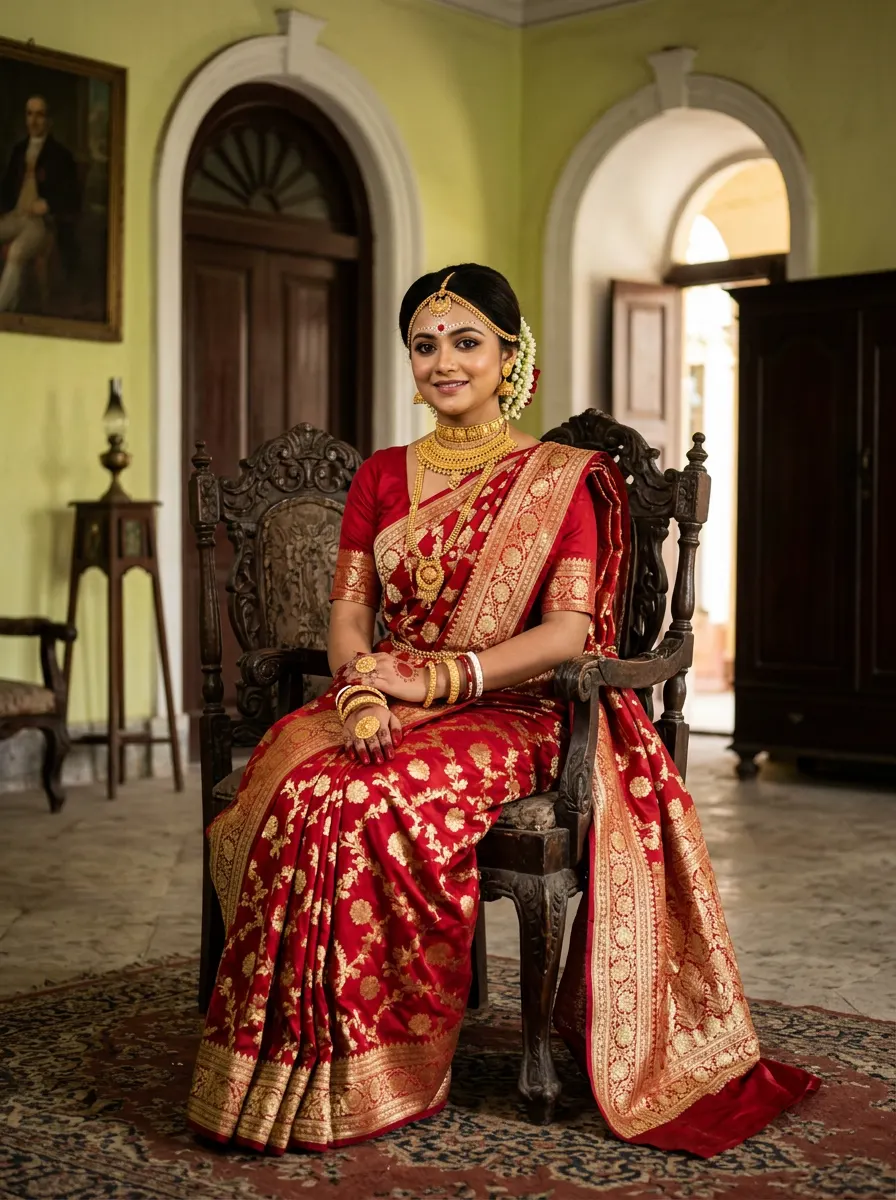Royal Zamindar Palace Bride — AI photo sample made with Gemini