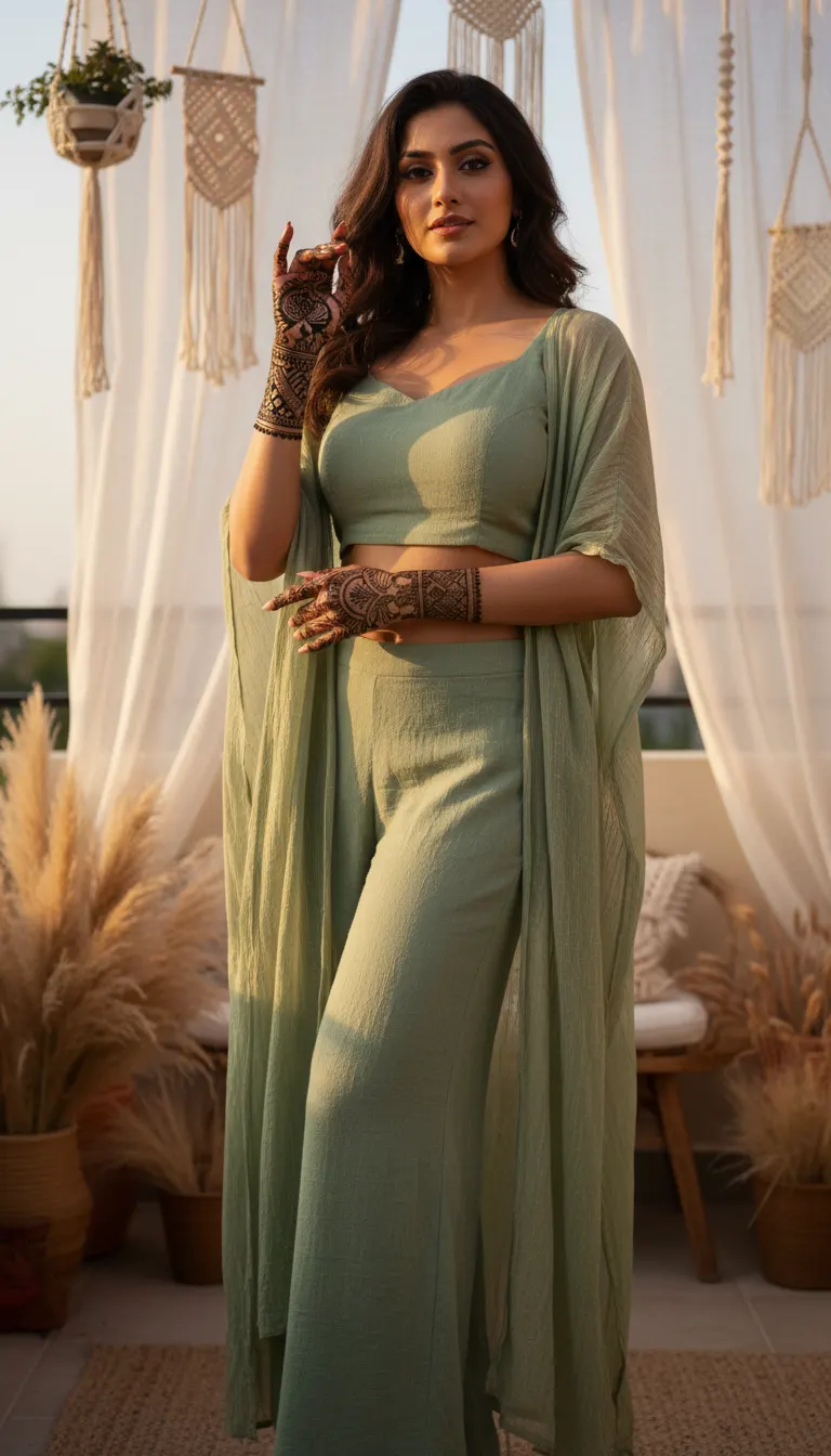 Modern Sage Green Fusion — AI photo sample made with Gemini
