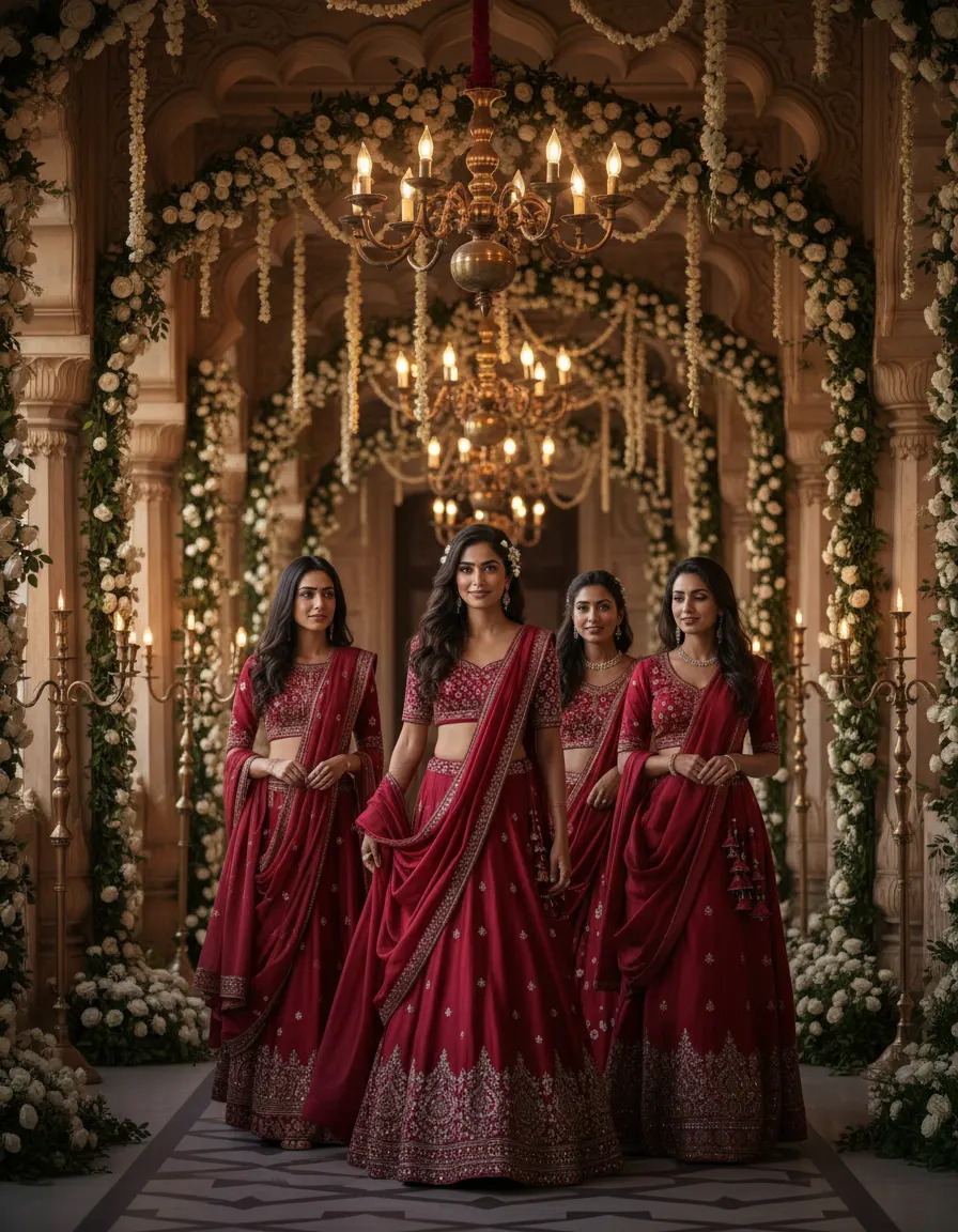 Ruby Royal Reception Glam — AI photo sample made with Gemini