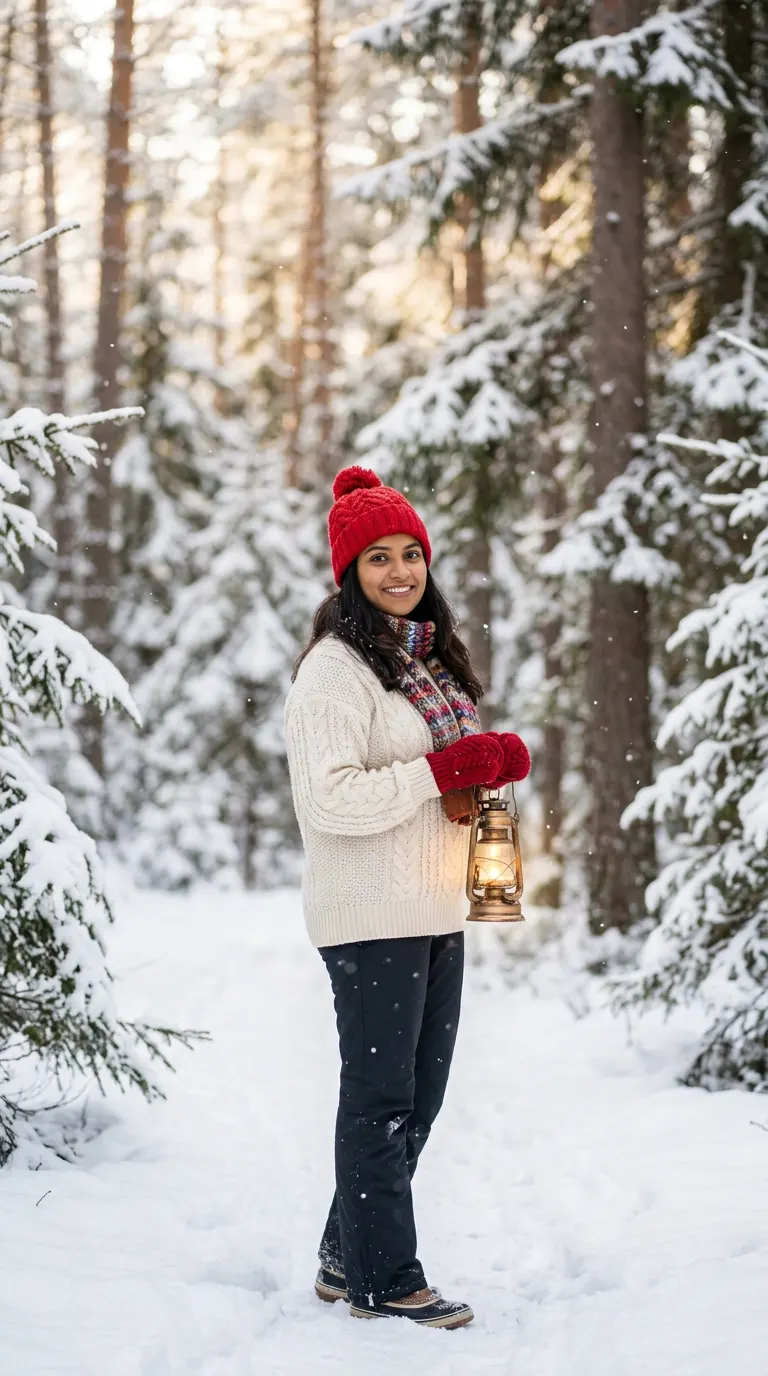Snowy Pine Forest — AI photo sample made with Gemini