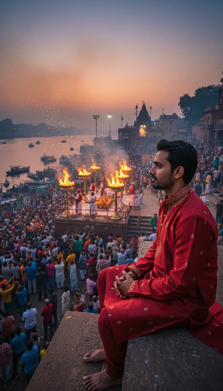 Dashashwamedh Maha Aarti Spectacle — AI photo sample made with Gemini