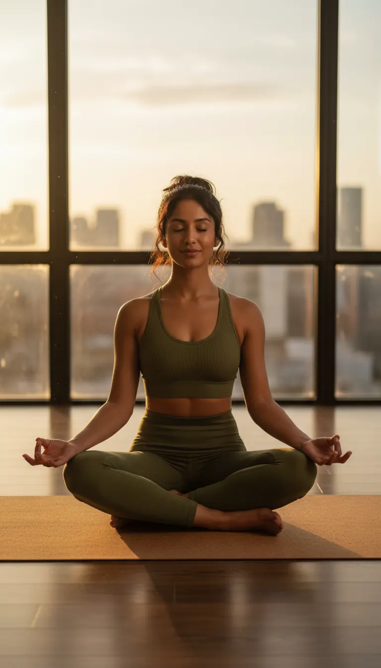 Sunset Yoga Zen Aesthetic — AI photo sample made with Gemini