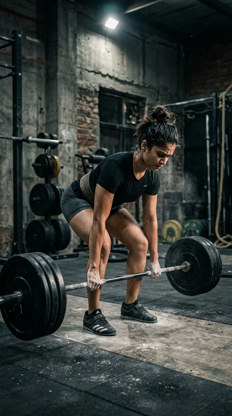 Power Athletic Barbell Setup — AI photo sample made with Gemini