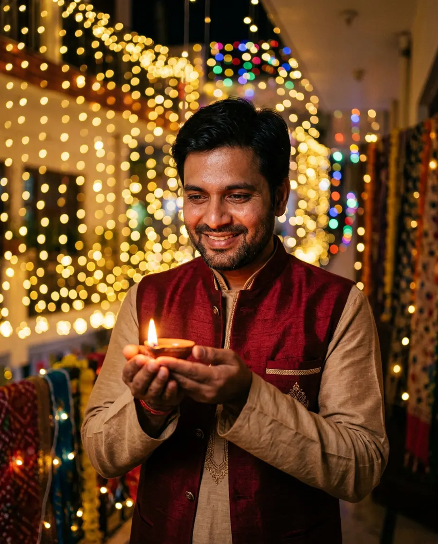 Festive Diwali Night — made with Gemini