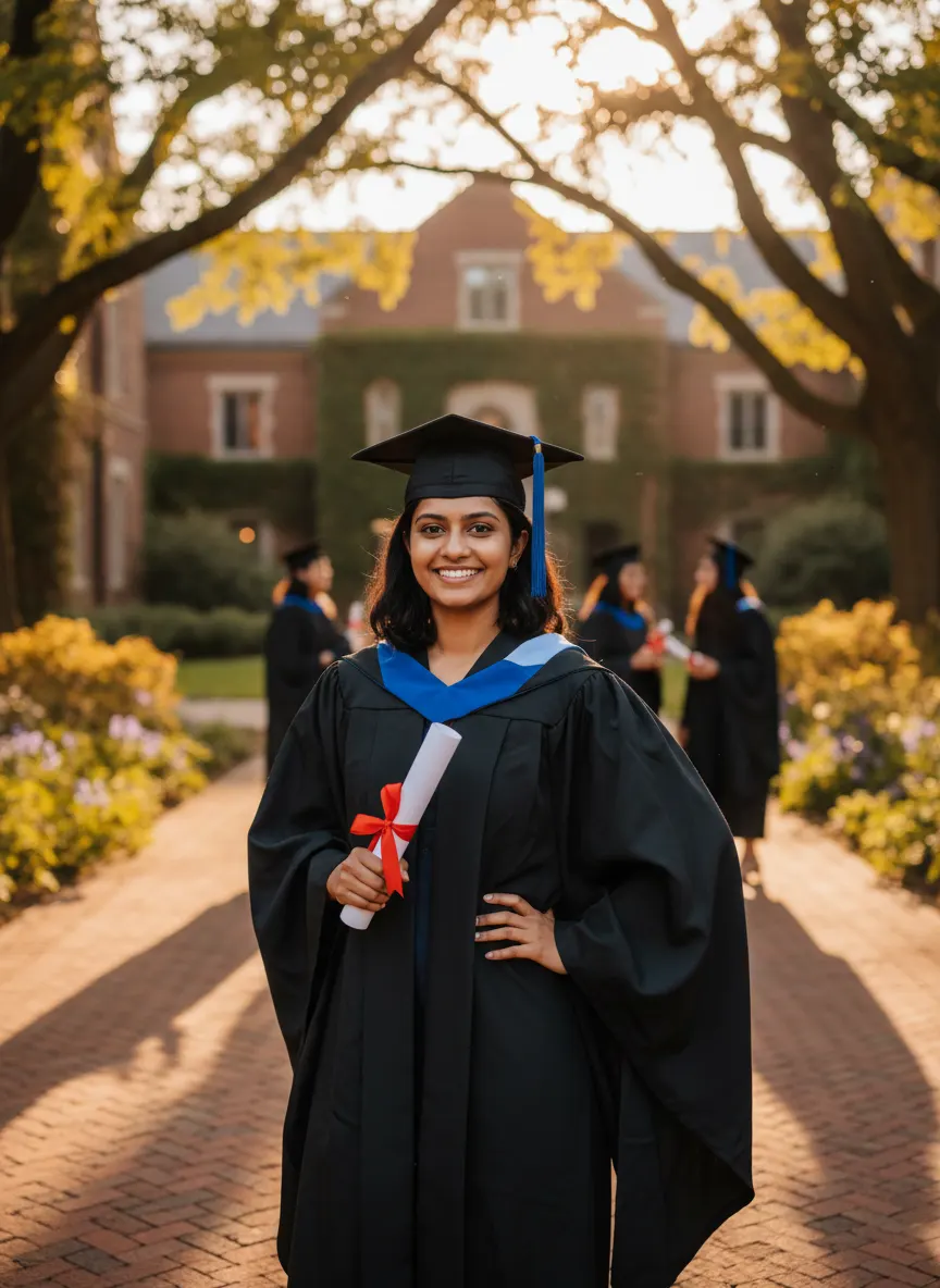 Classic Campus Graduation Pride — AI photo sample made with Gemini