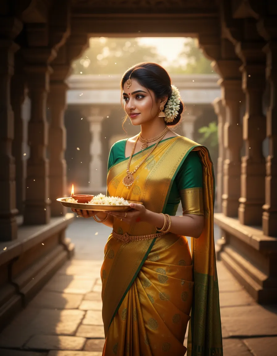 Golden Temple Courtyard Look — AI photo sample made with Gemini