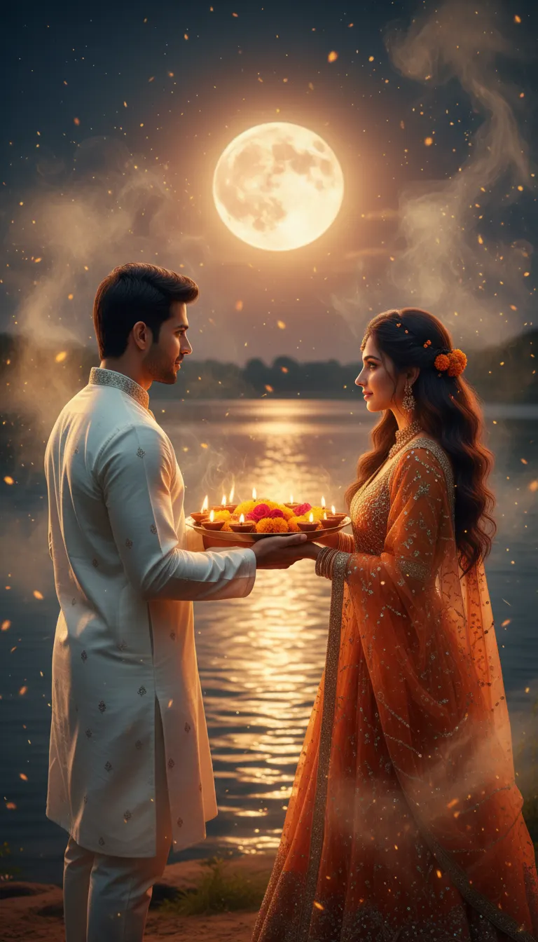 Eternal Devotion River Aarti — AI photo sample made with Gemini
