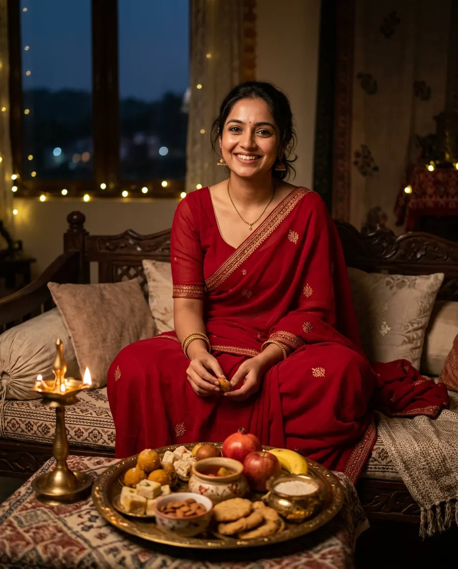 Pre-Dawn Sargi Ritual — AI photo sample made with Gemini