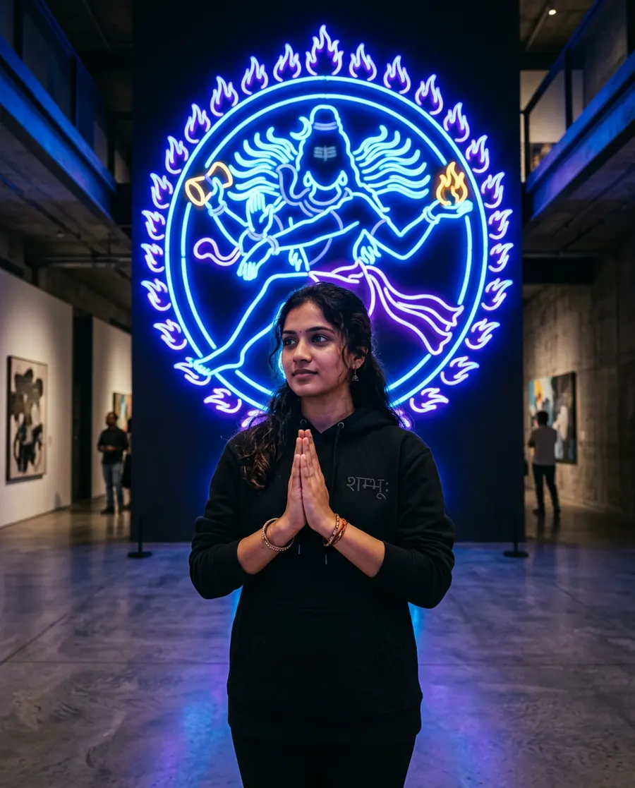 Tandav Neon Art Studio — AI photo sample made with Gemini