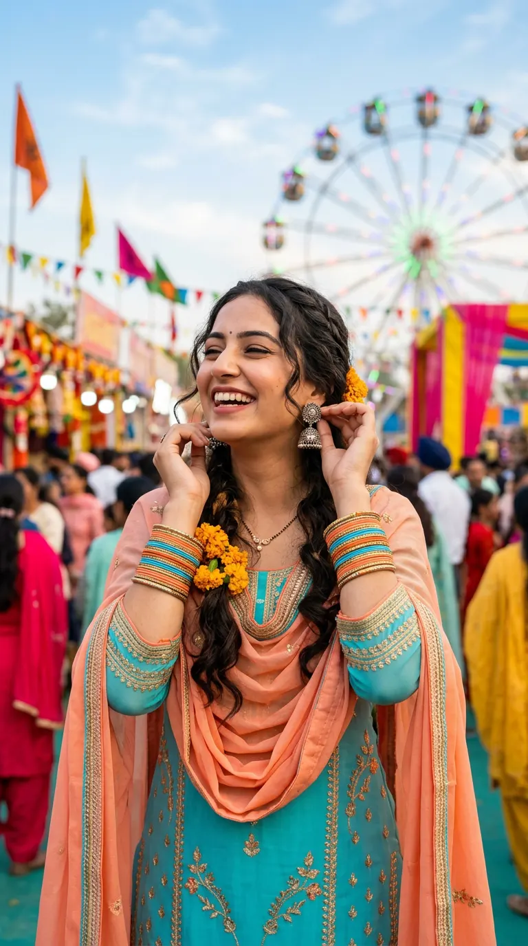 पंजाबी मेला ट्रेडिशनल लुक — AI photo sample made with Gemini