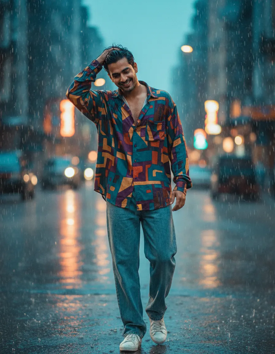 Monsoon Lover Boy Aesthetic — AI photo sample made with Gemini