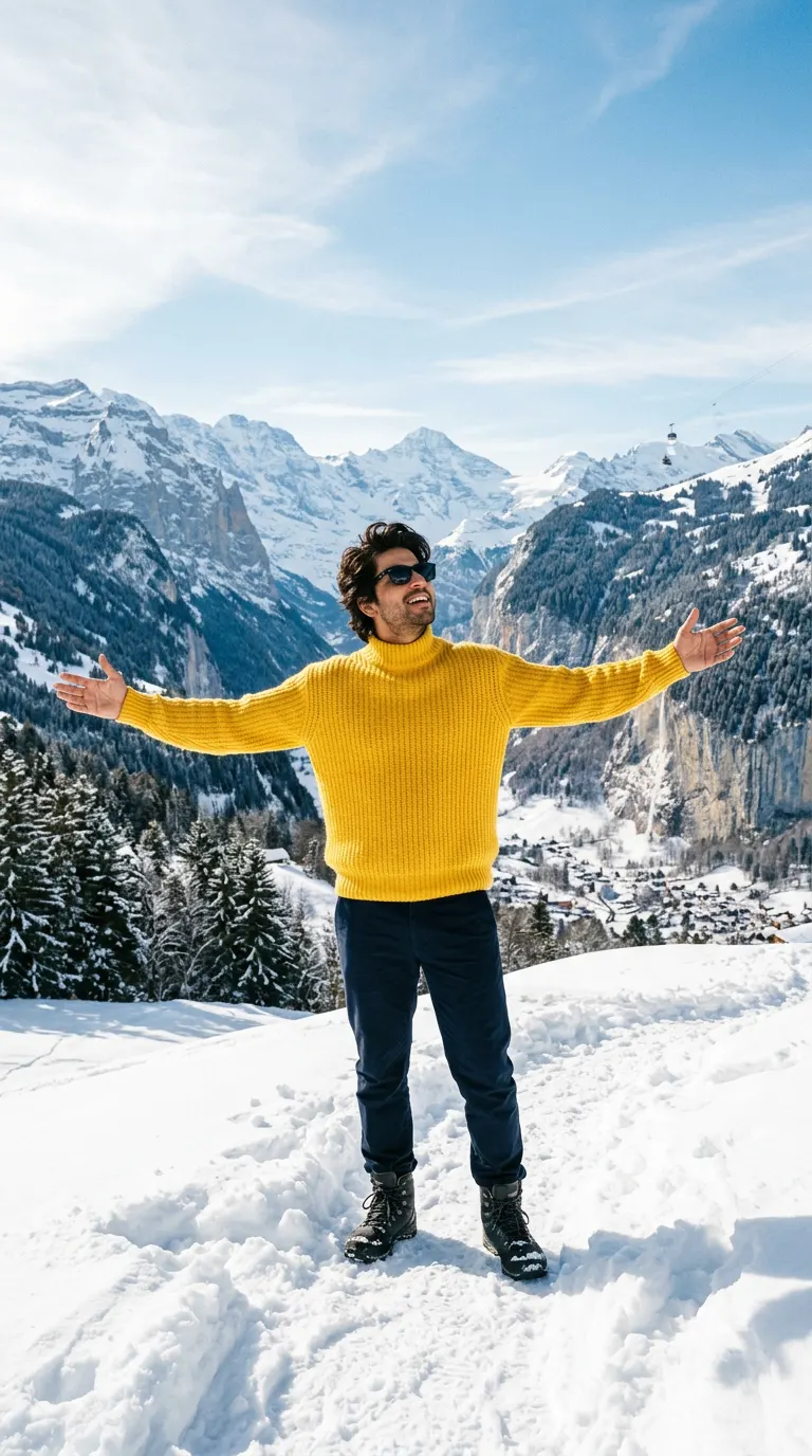 Swiss Alps Dream Sequence — AI photo sample made with Gemini