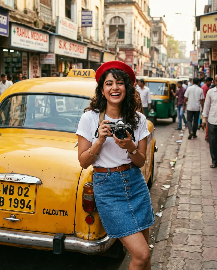 रेट्रो कॉलेज ड्रीम — AI photo sample made with Gemini
