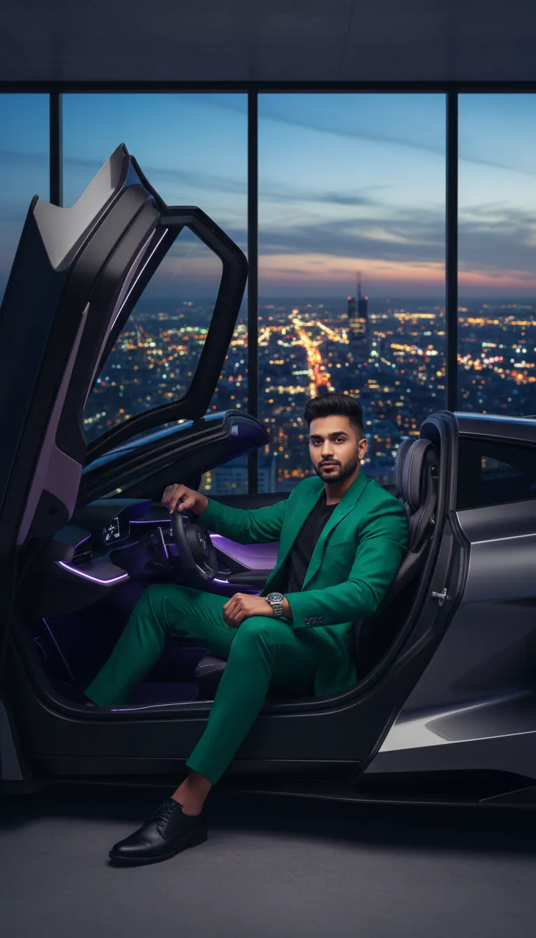 Elite Penthouse Garage Vibe — AI photo sample made with Gemini
