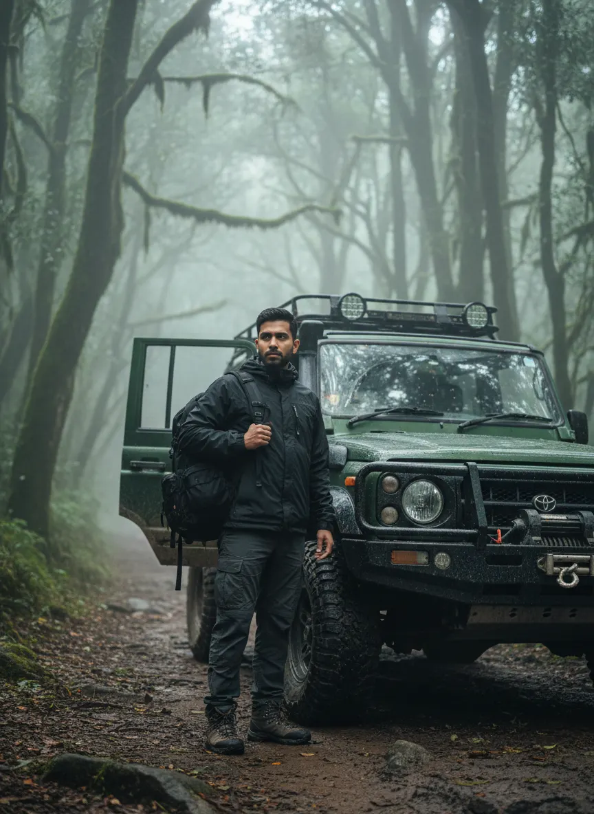 Monsoon Forest Expedition — AI photo sample made with Gemini