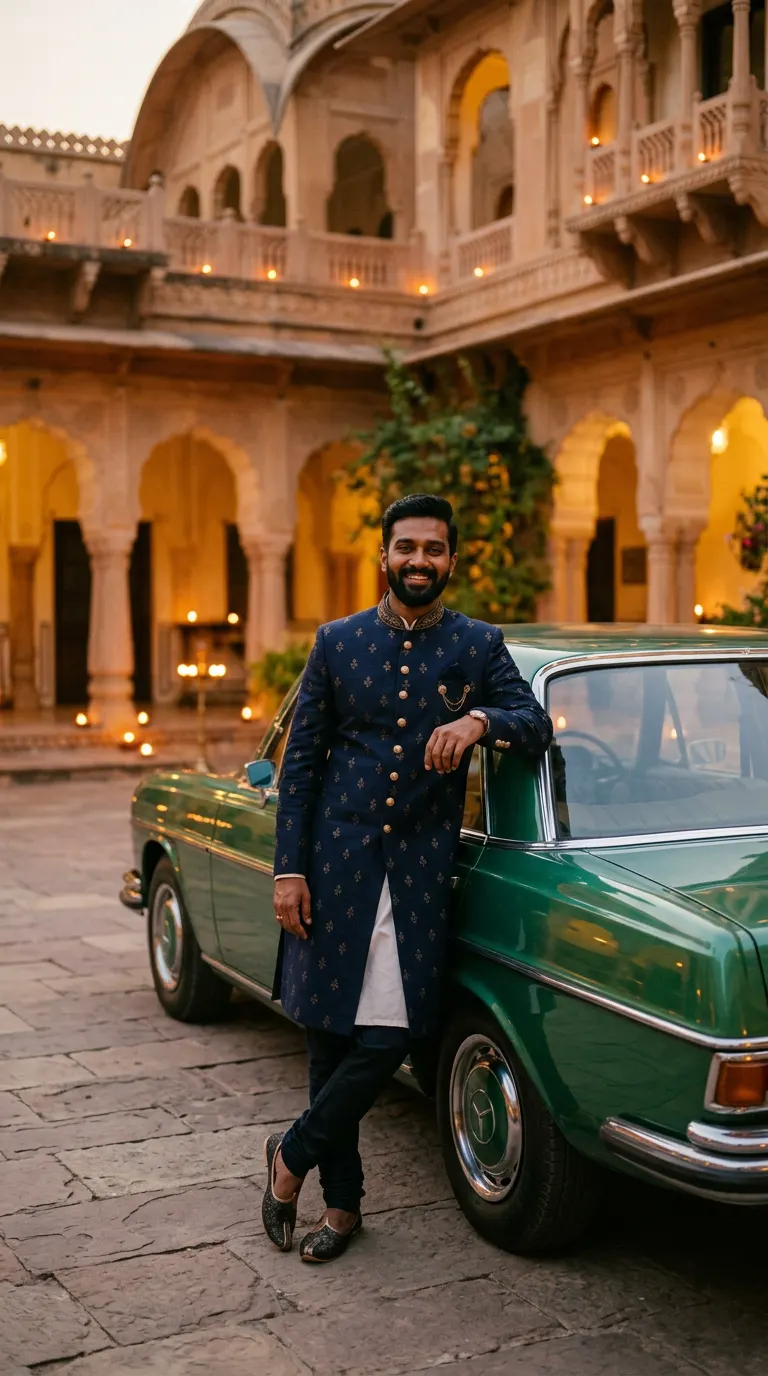Royal Rajputana Golden Hour — AI photo sample made with Gemini