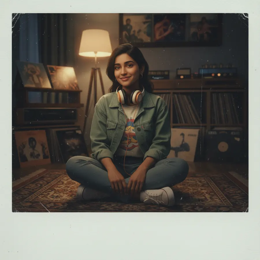 Classic Vinyl Room Aesthetic — AI photo sample made with Gemini