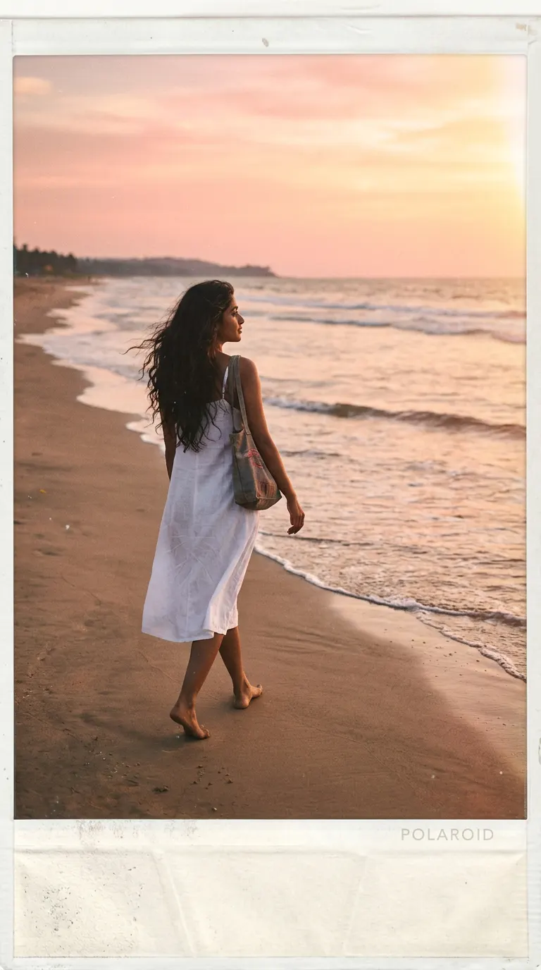 Soft Sunset Beach Breeze — AI photo sample made with Gemini