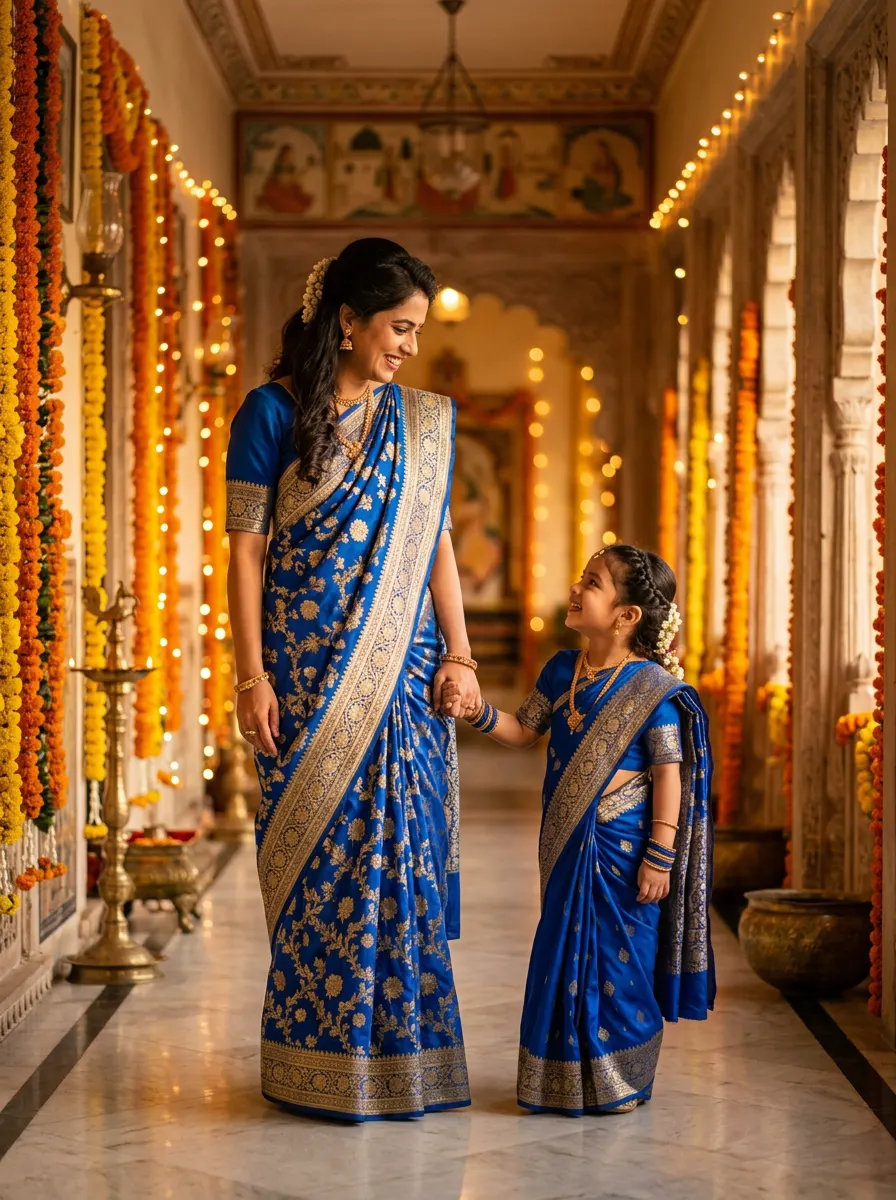 Royal Banarasi Saree Elegance — AI photo sample made with Gemini