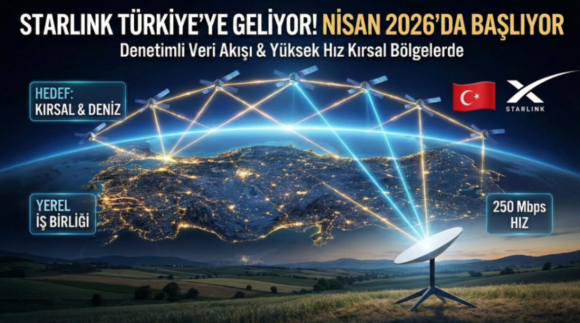 Starlink Türkiye'ye Geliyor: Nisan 2026'da Denetimli İnternet Başlıyor