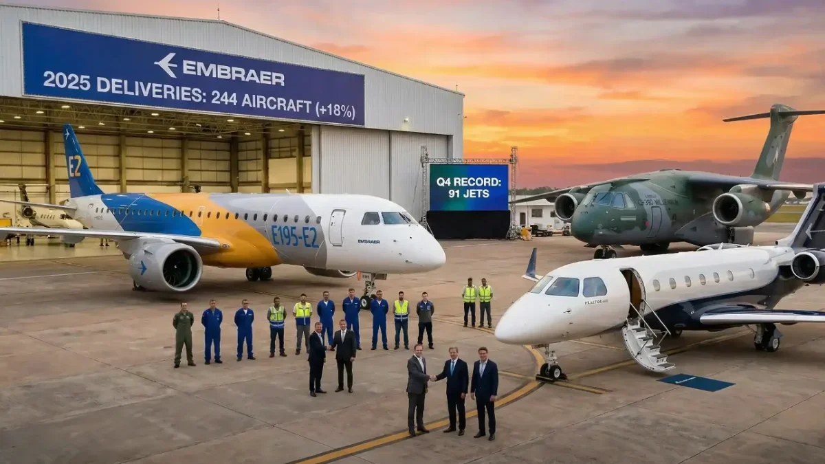 Embraer'den Güçlü Yıl Sonu: Teslimatlar %21 Arttı