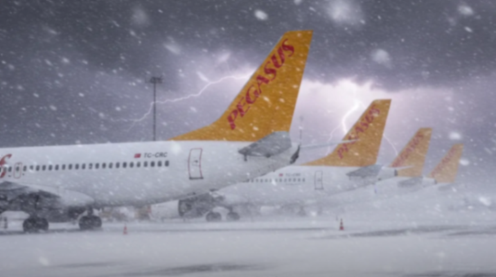 🟠Pegasus'tan Sabiha Gökçen'de 42 Sefer İptali: Hava Koşulları Etkili Oldu