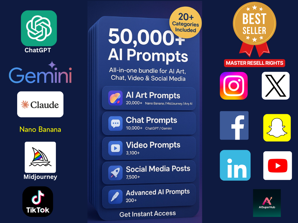 50,000+ AI Mega Prompt Bundle