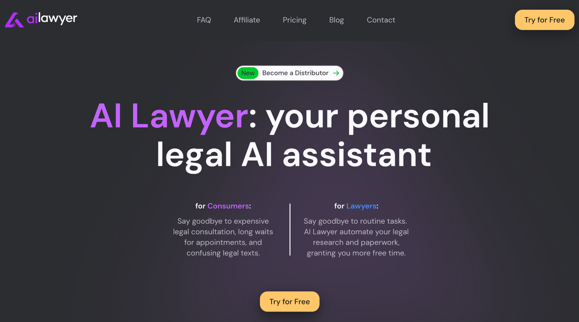 AI Legal Assistant main screenshot