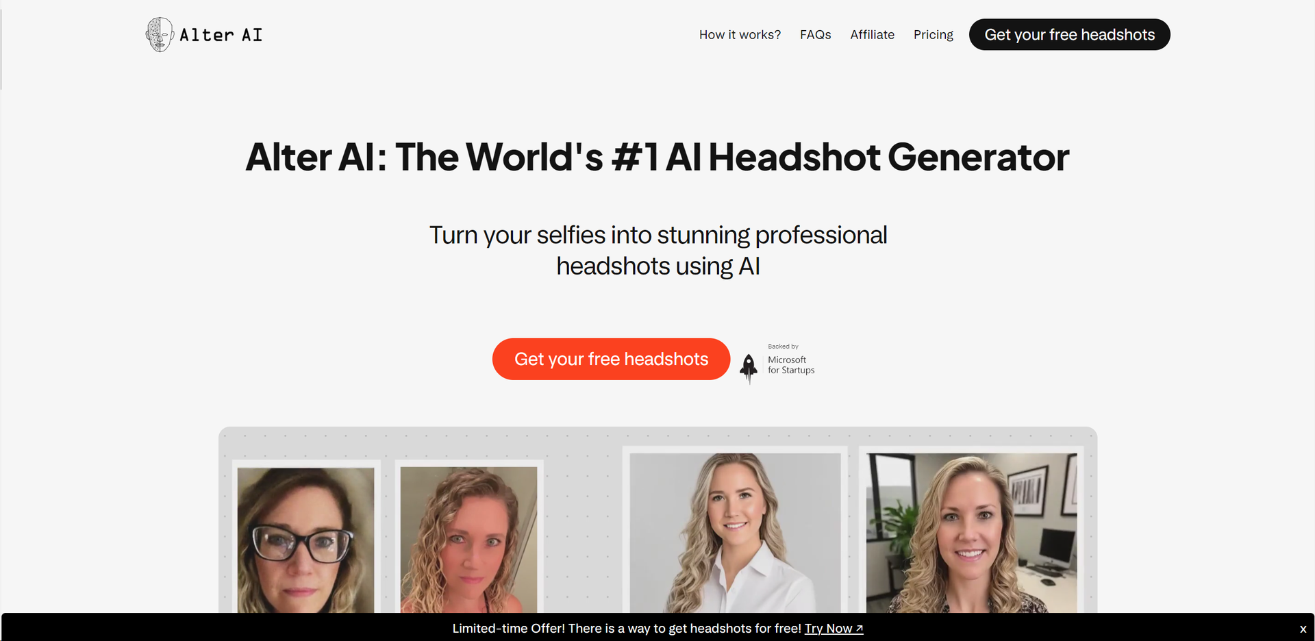 Alter AI Headshot Generator main screenshot