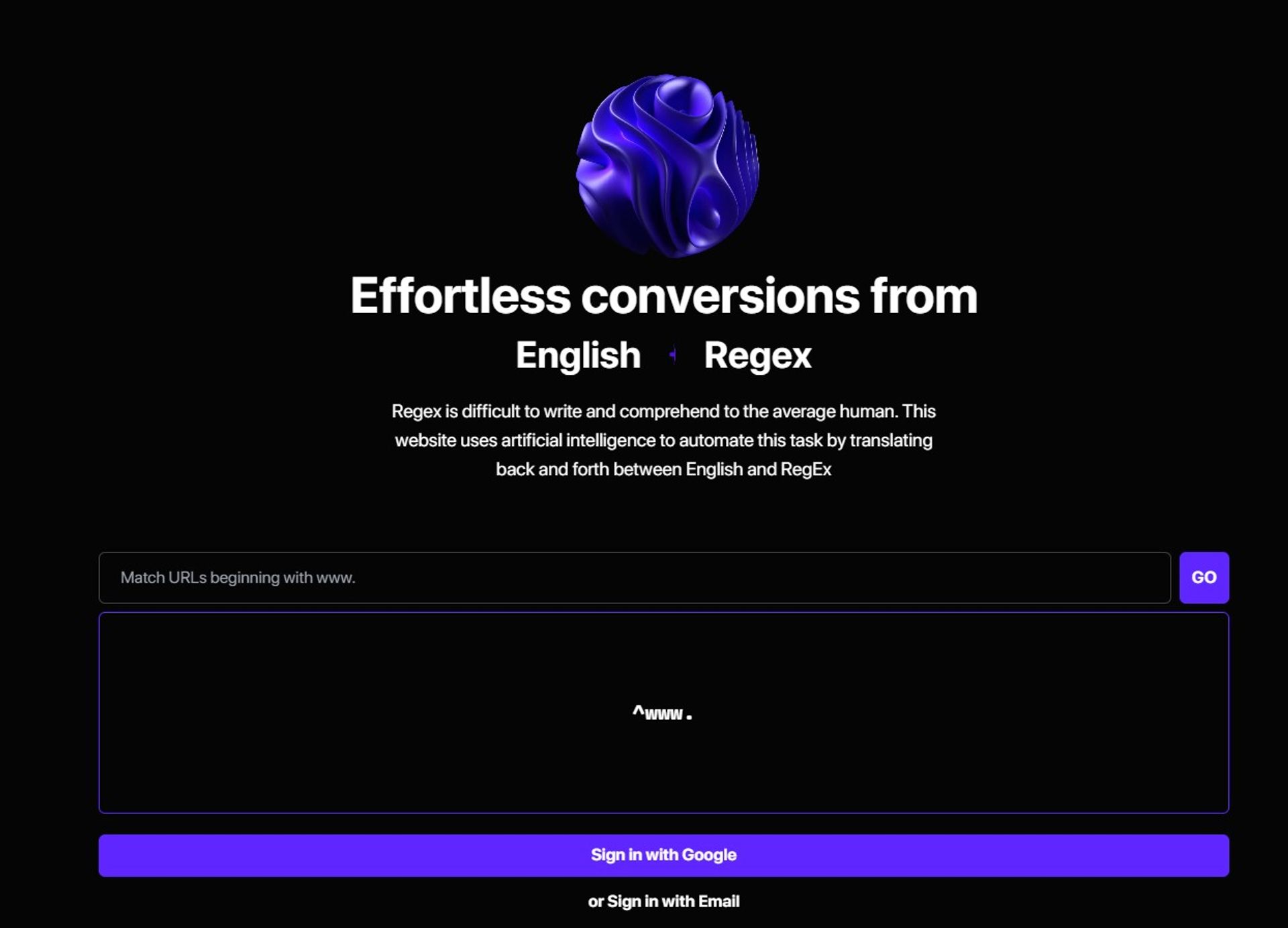 AutoRegex main screenshot