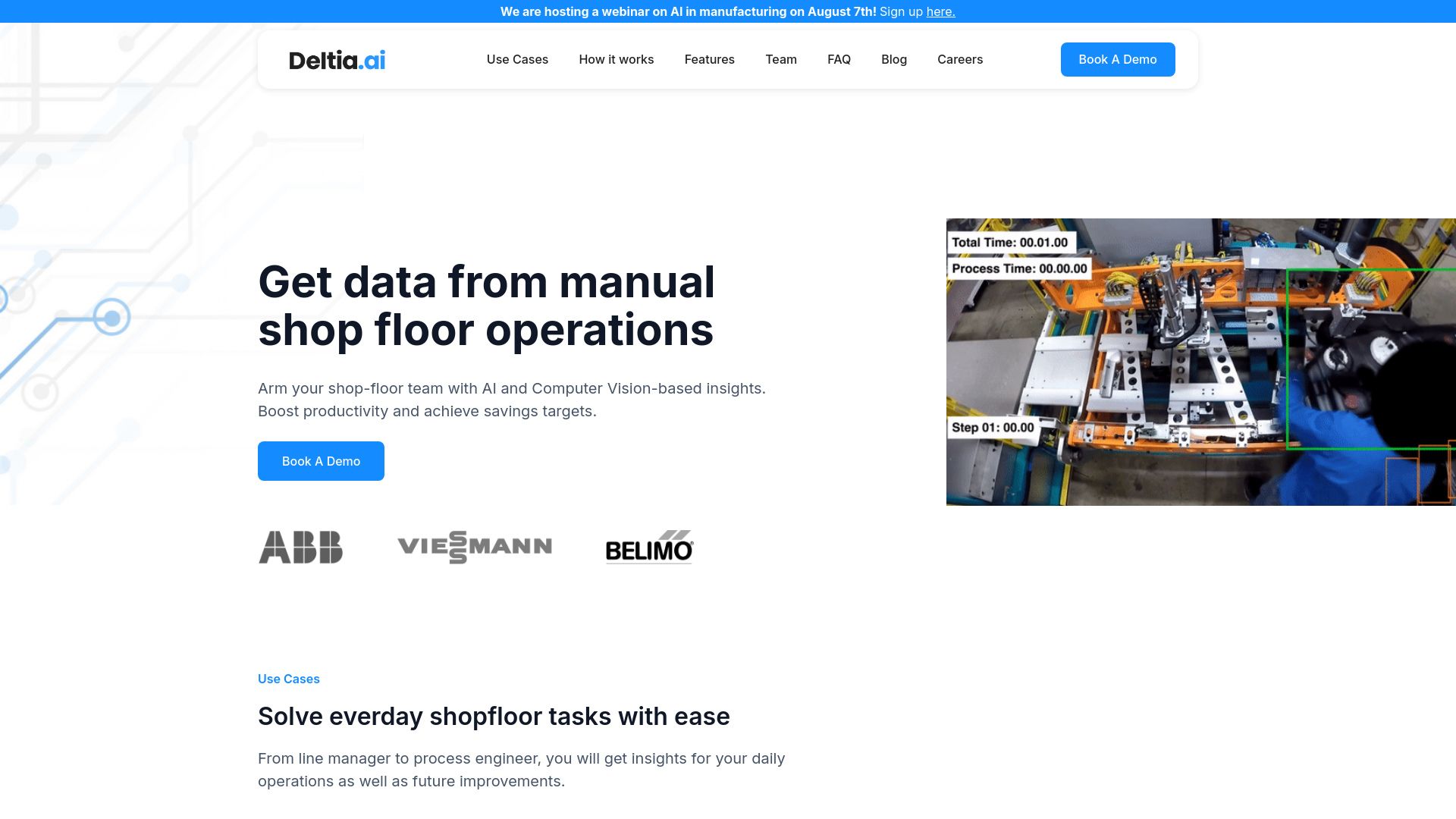 Deltia AI Manufacturing main screenshot