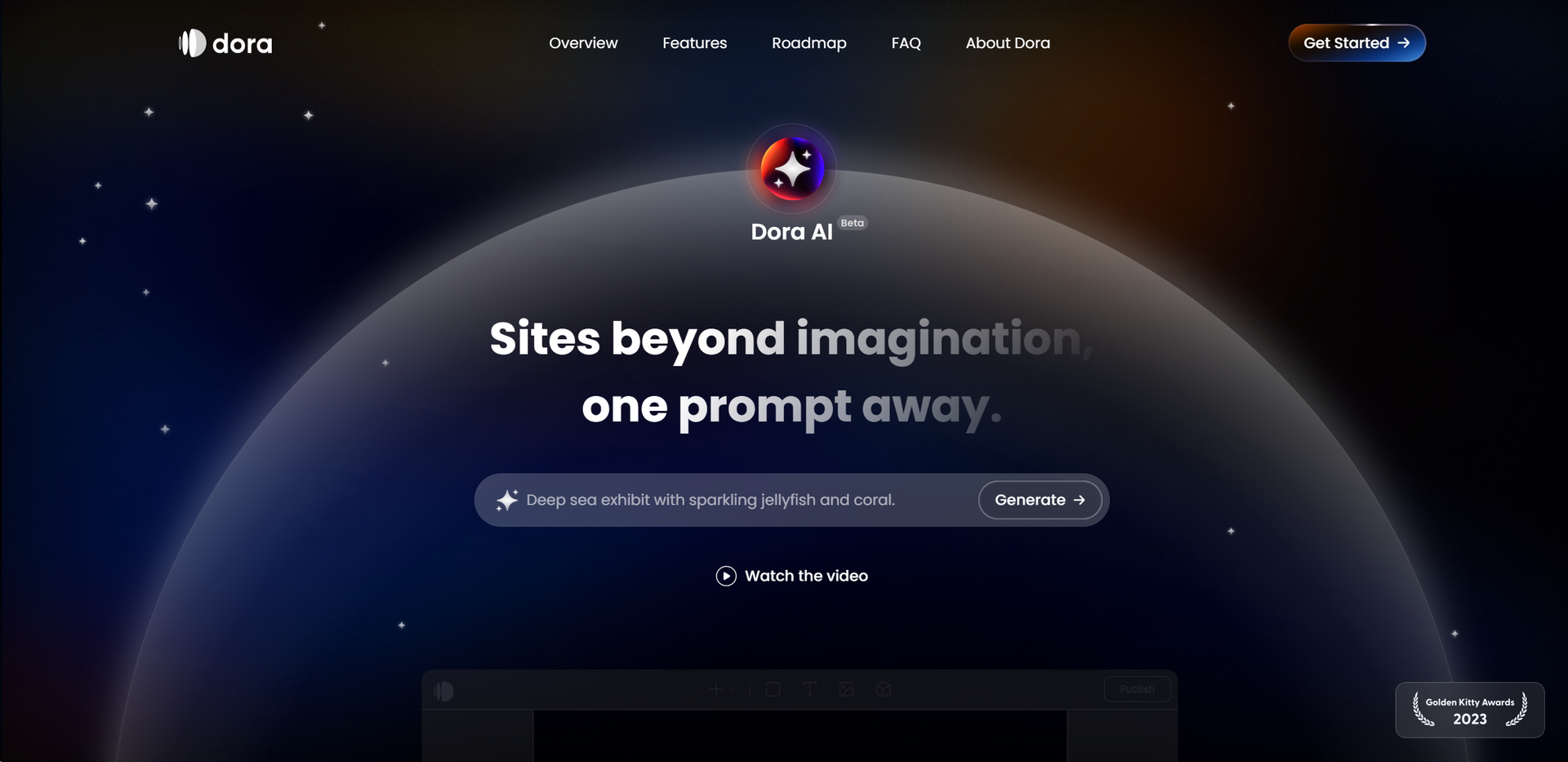 Dora AI main screenshot