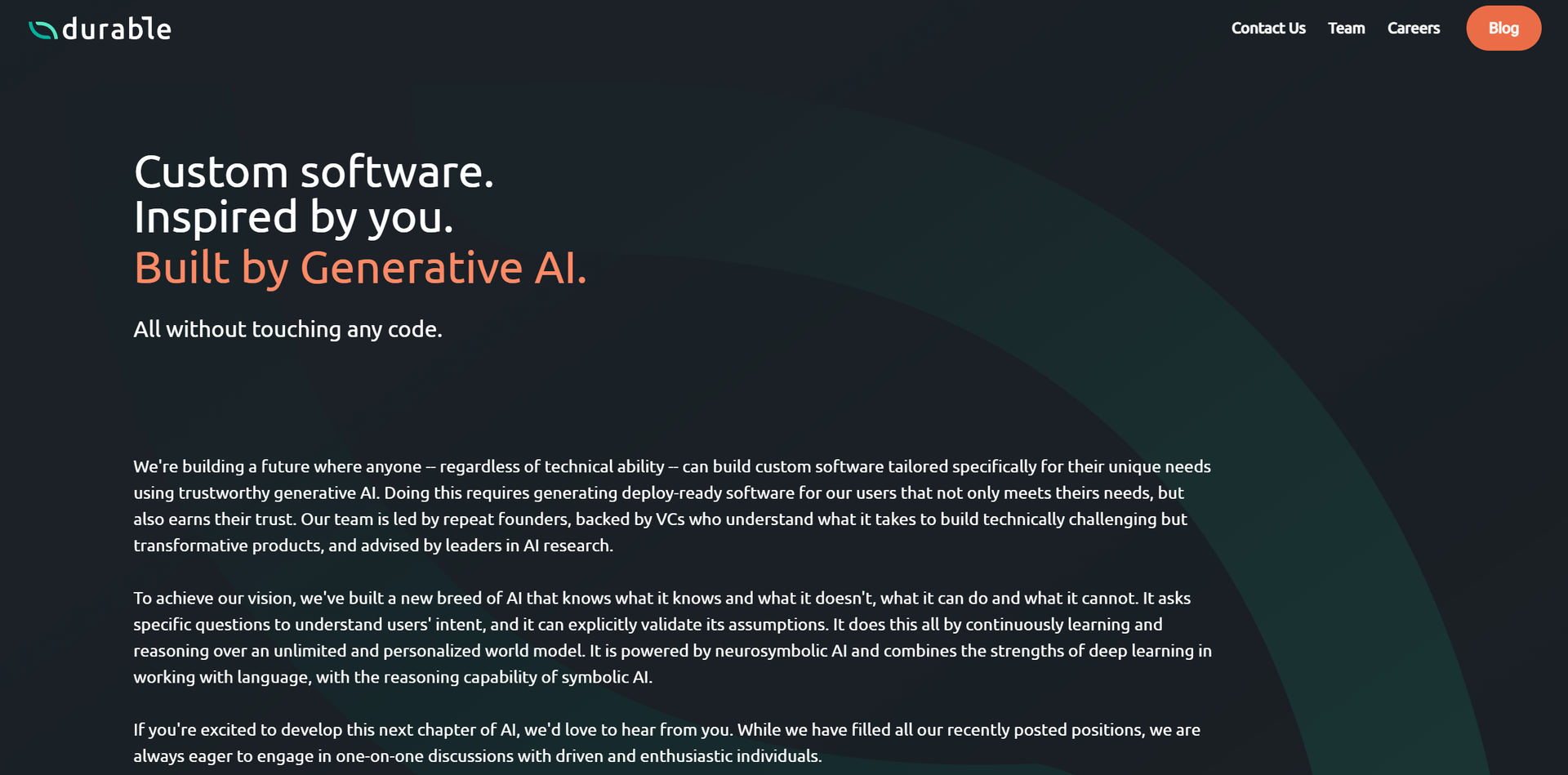 Durable AI main screenshot