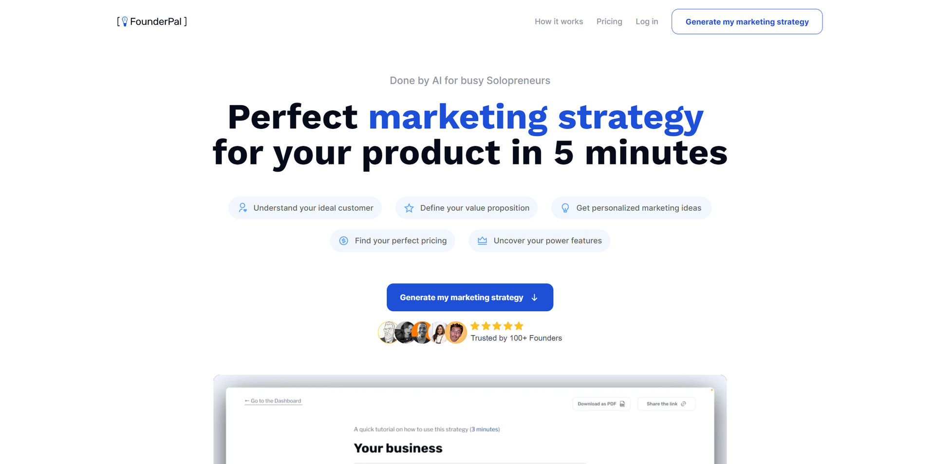 Marketing Strategy Generator main screenshot