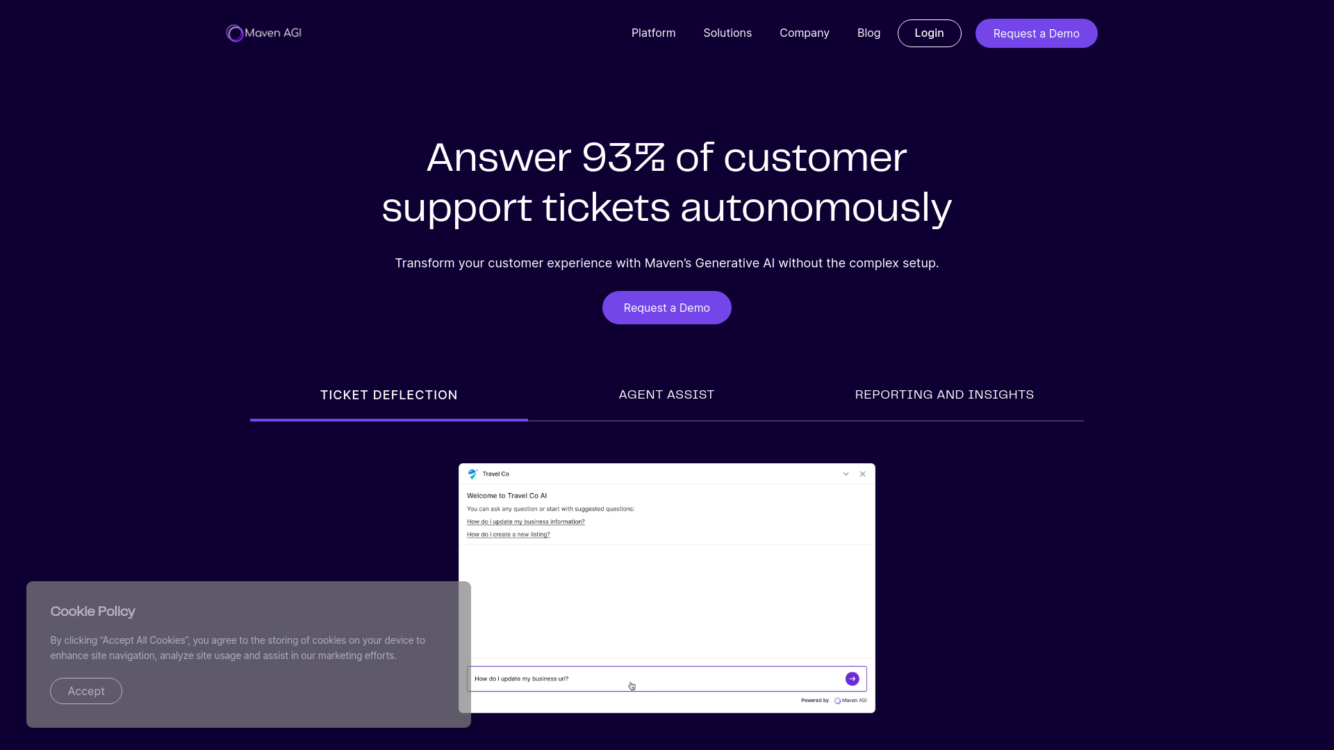 Maven AGI main screenshot