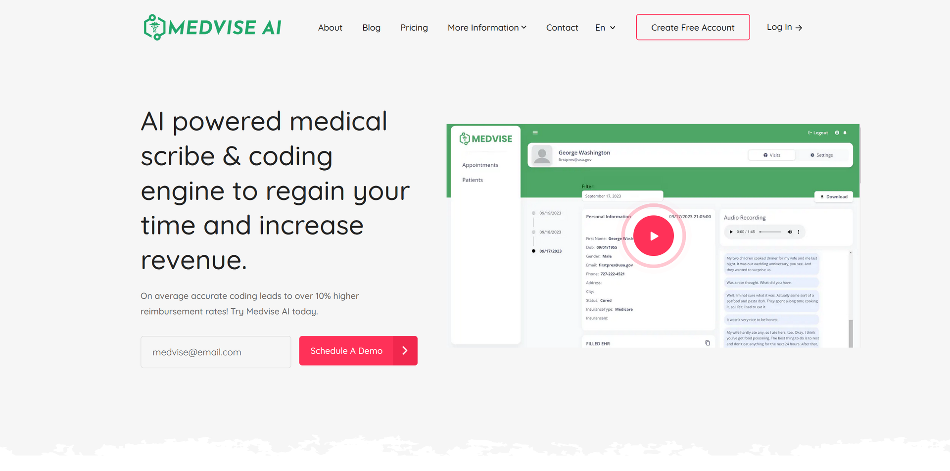 Medvise AI main screenshot