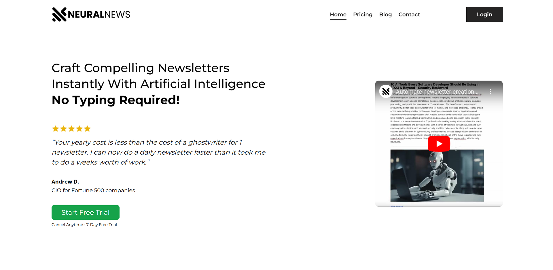 Neural Newsletters main screenshot