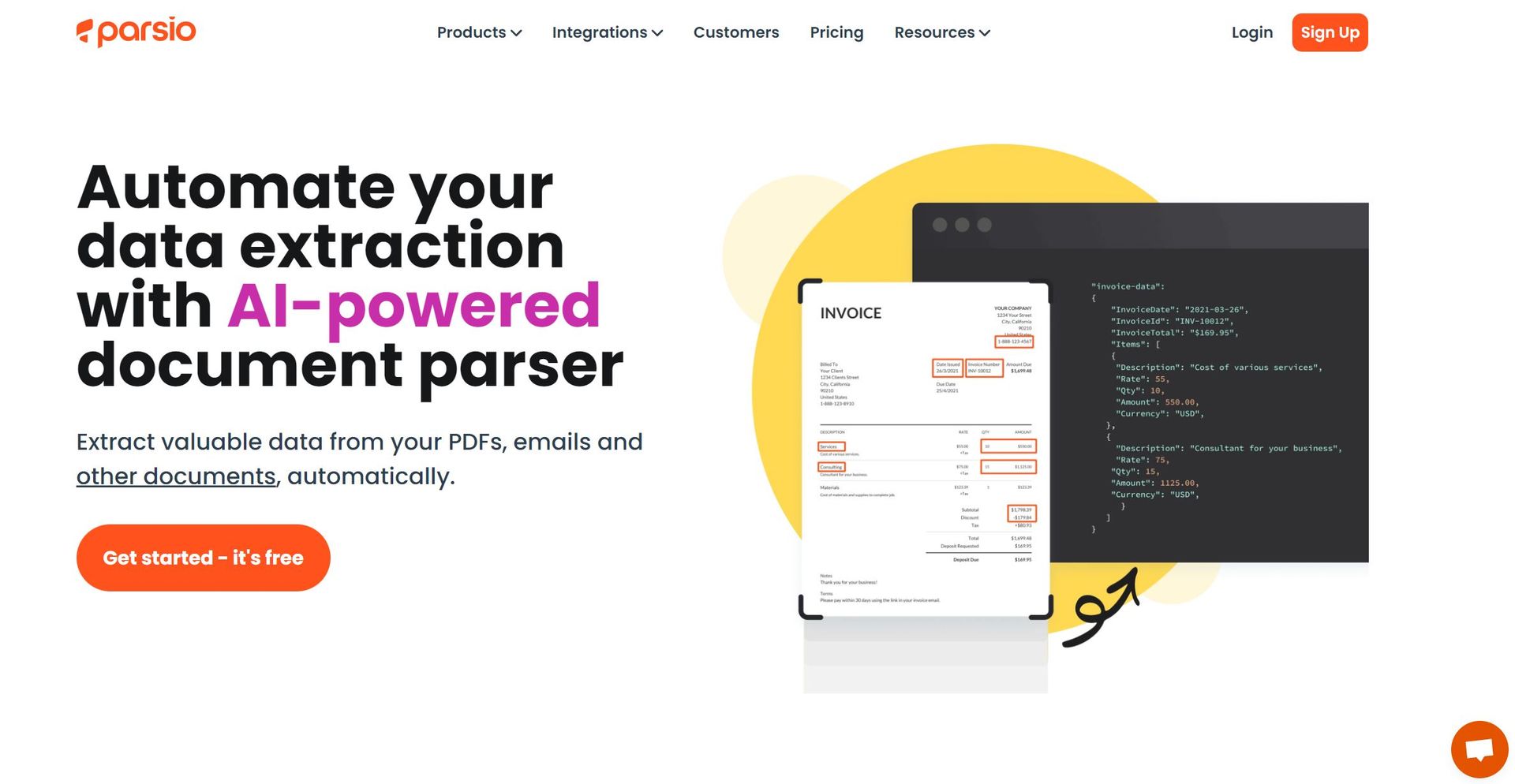Parsio main screenshot