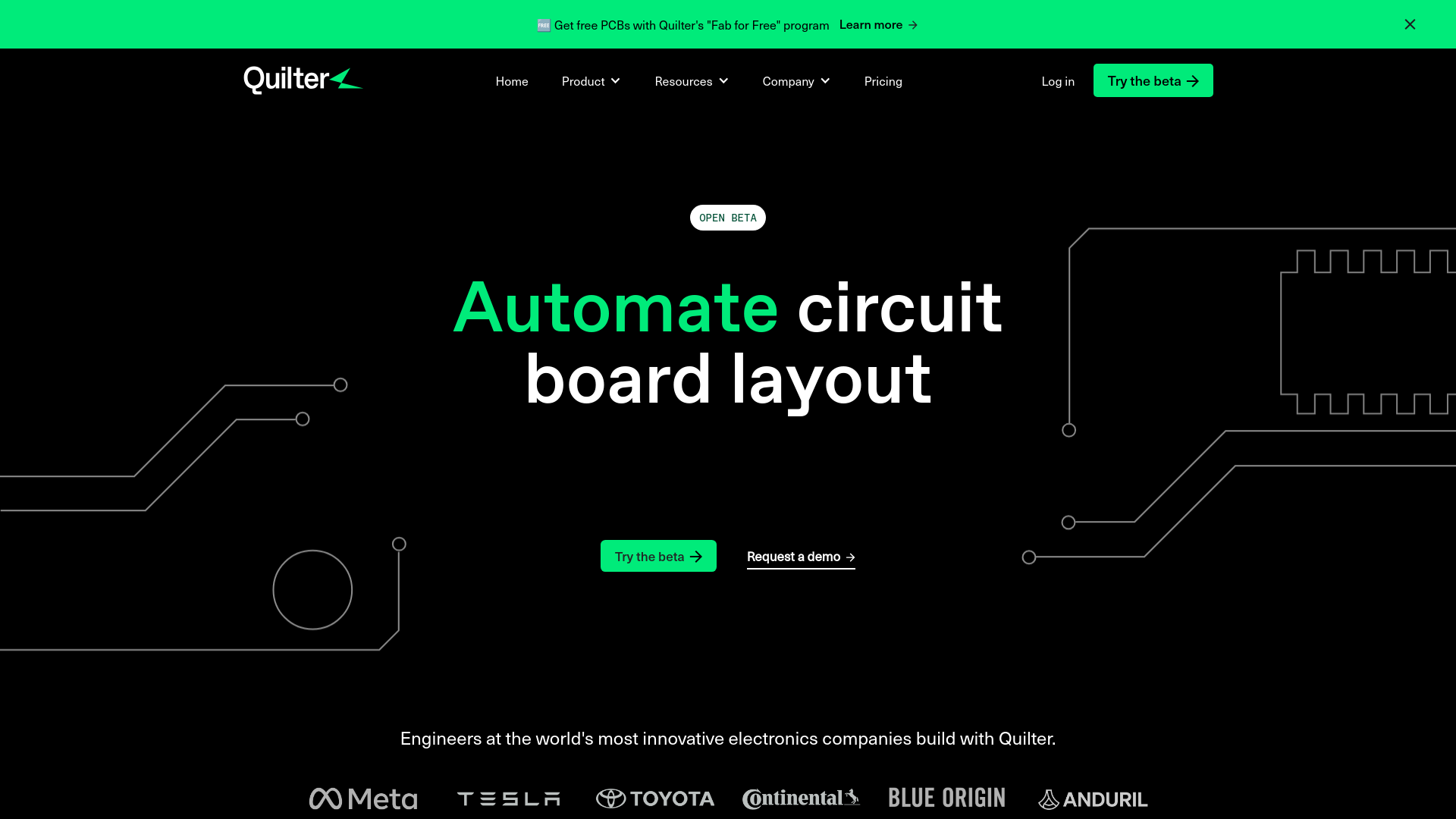 Quilter AI PCB Designer main screenshot