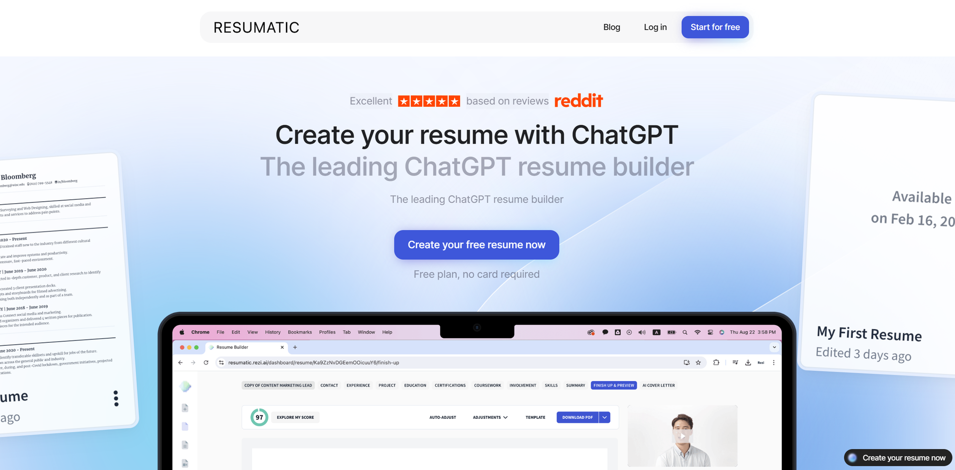 Resumatic AI Resume Builder main screenshot