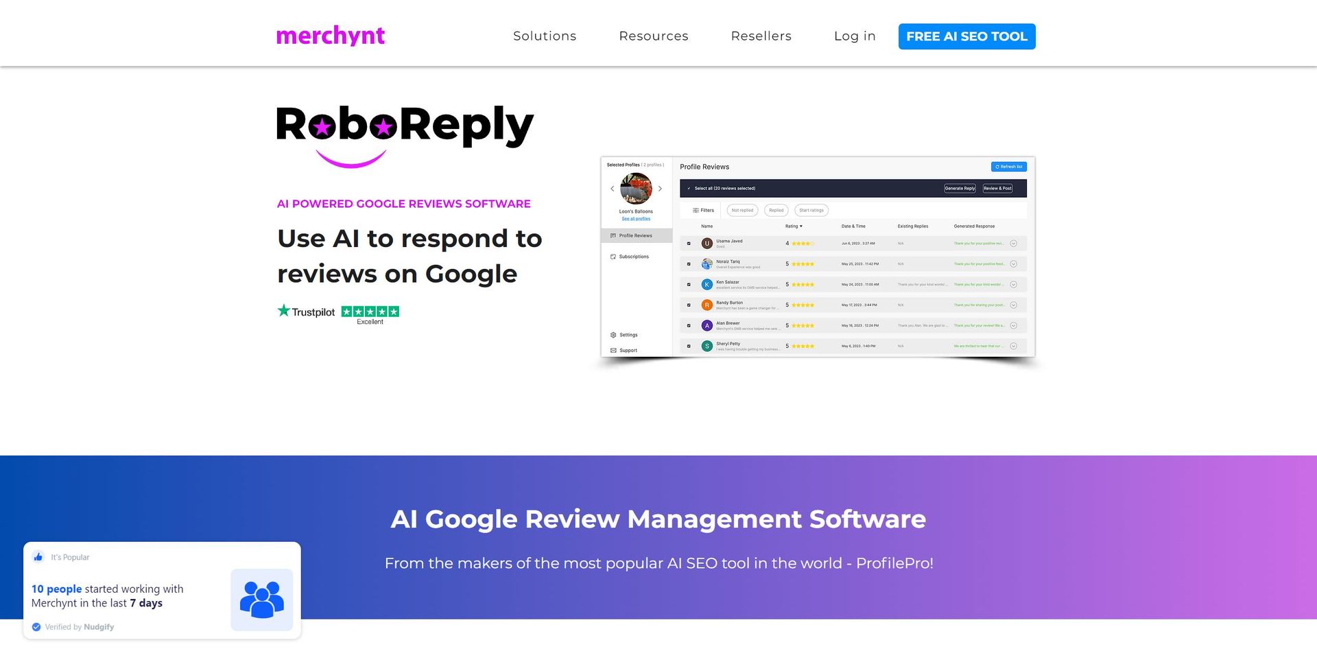 RoboReply AI main screenshot