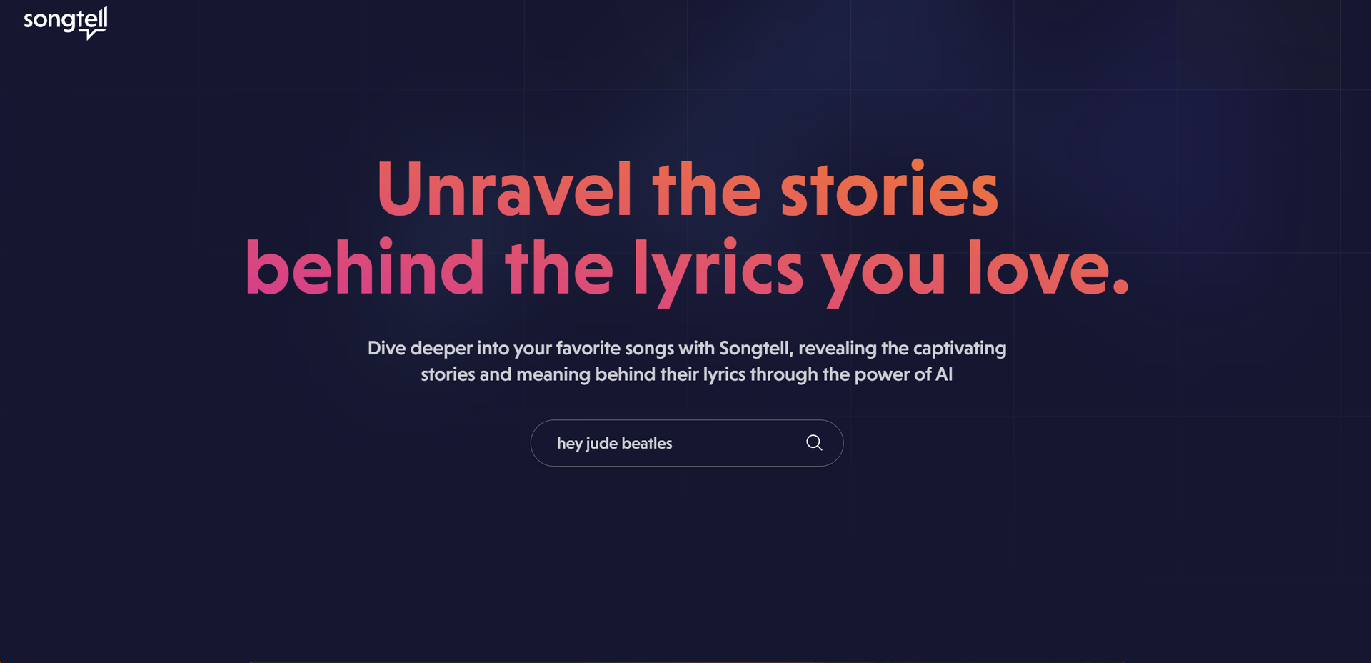 Songtell main screenshot