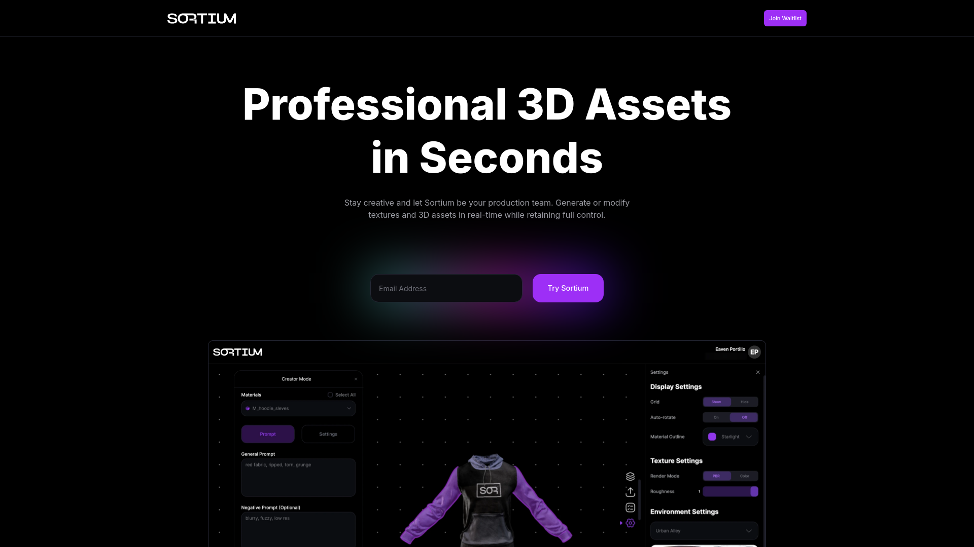 Sortium AI main screenshot