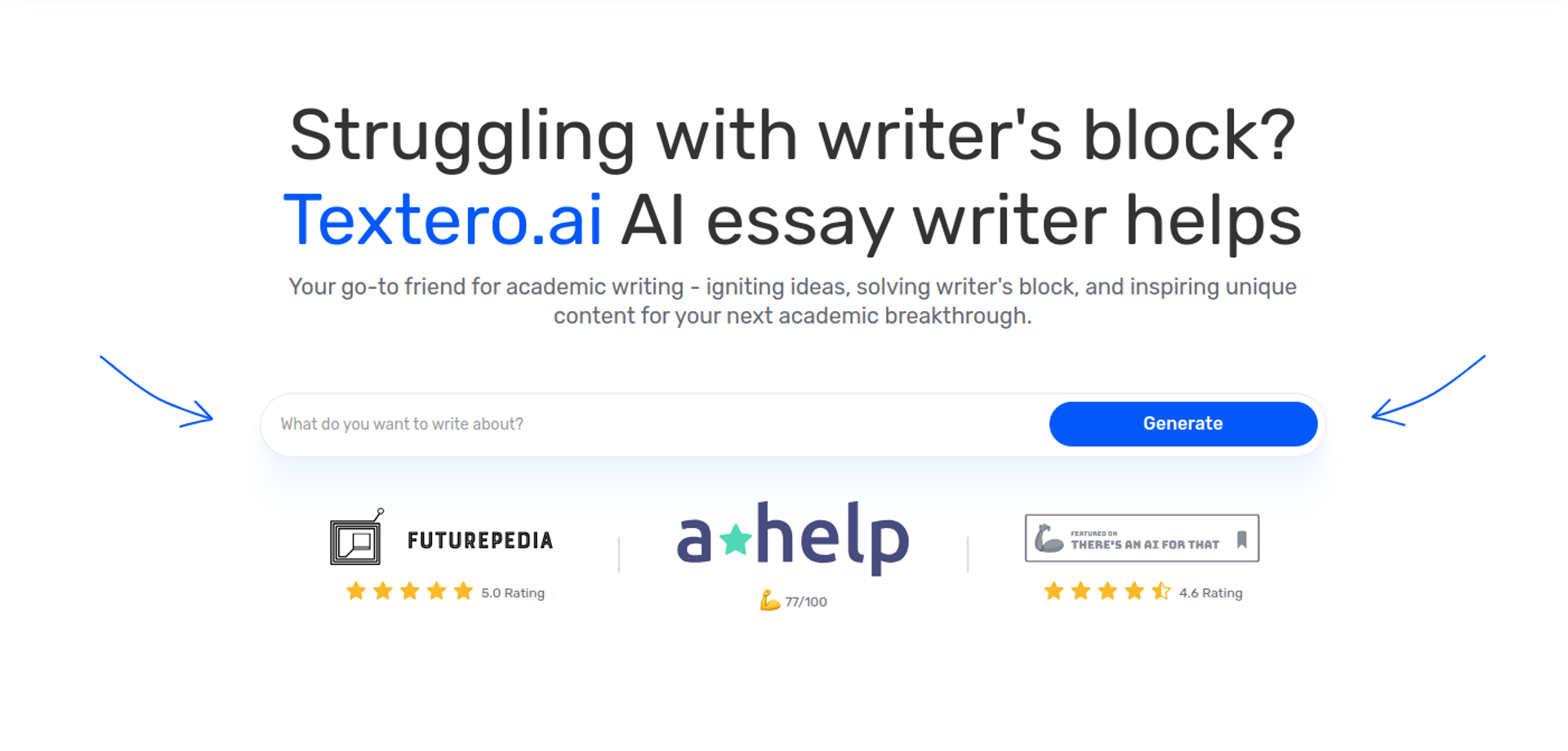 Textero AI main screenshot