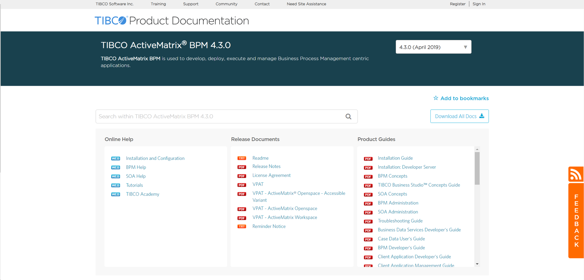 TIBCO ActiveMatrix BPM main screenshot